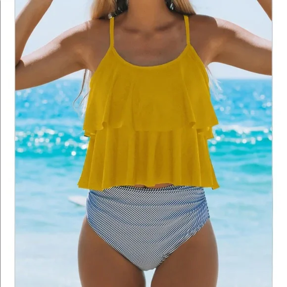 Swim Nwt So Cute Tankini Swimsuit Set Xl Poshmark